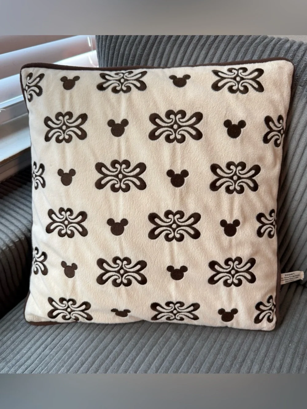 Disney Theme Park Merchandise Decorative Mickey Mouse Print Pillow